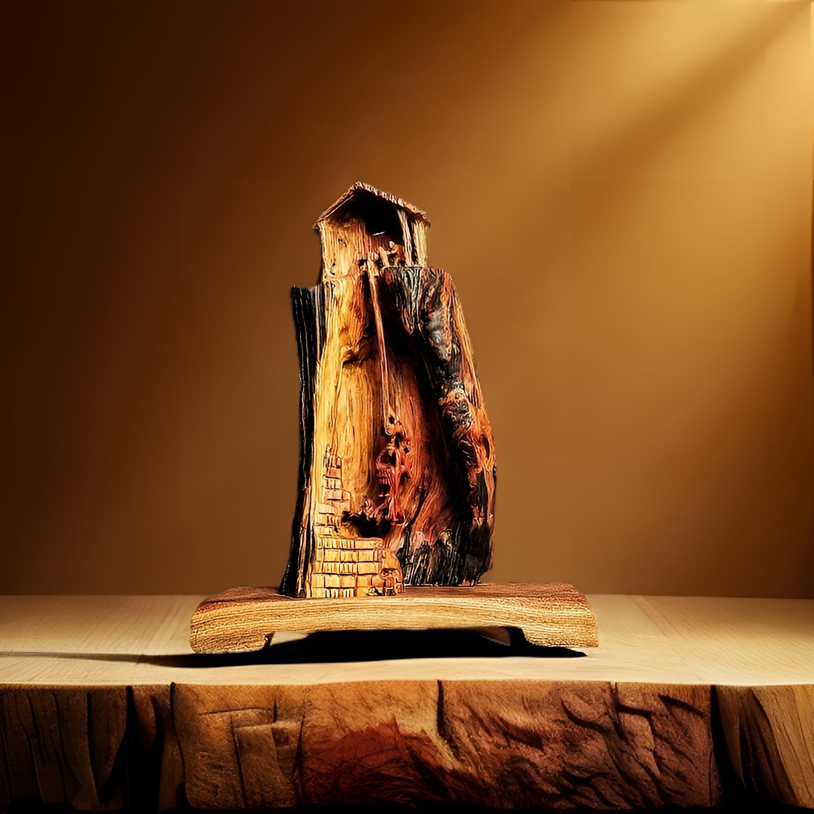 83*天然琥珀木崖松老料吃水不忘挖井人家居茶摆件以直播间为准