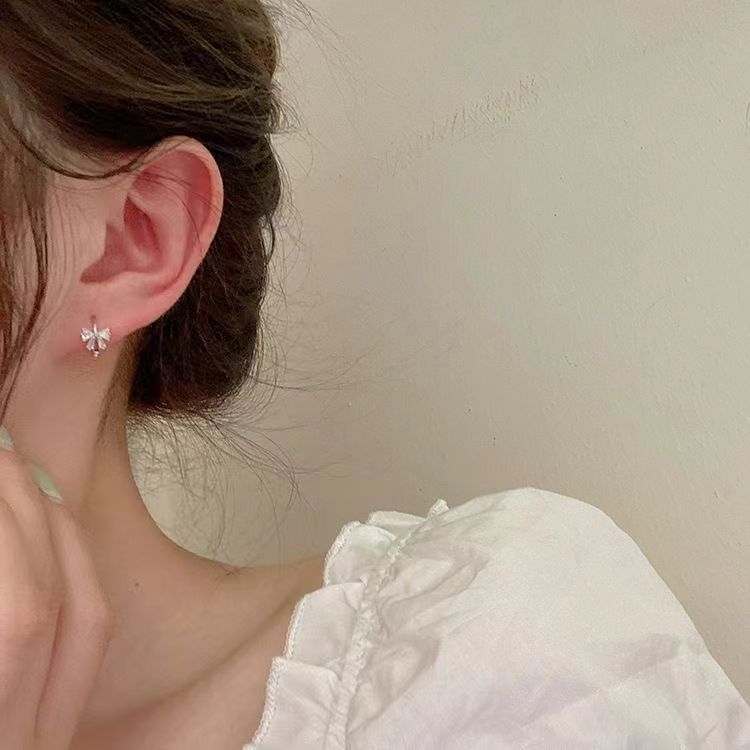 铜合金合成锆石耳饰 复古轻奢耳钉耳环气质4999