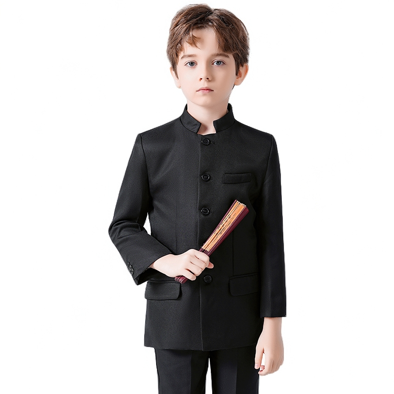 Romon/罗蒙中山装西服套装学生装中国风正装儿童演五四外套男款