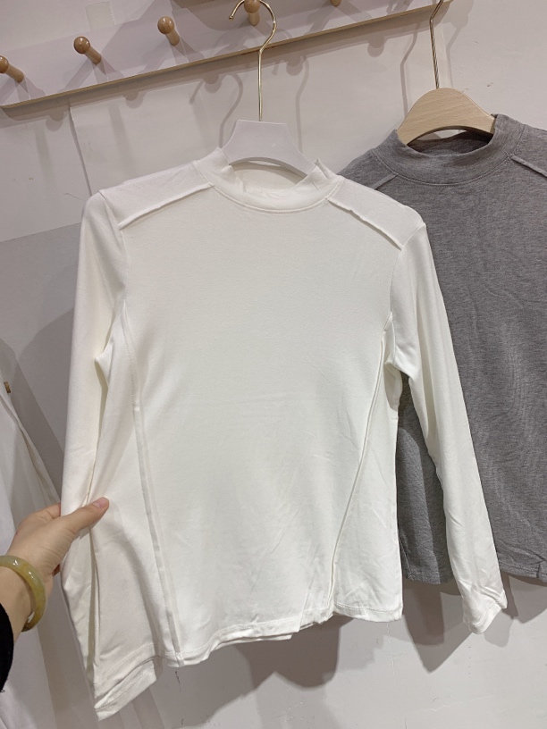 长袖女t恤打底衫内搭白色
