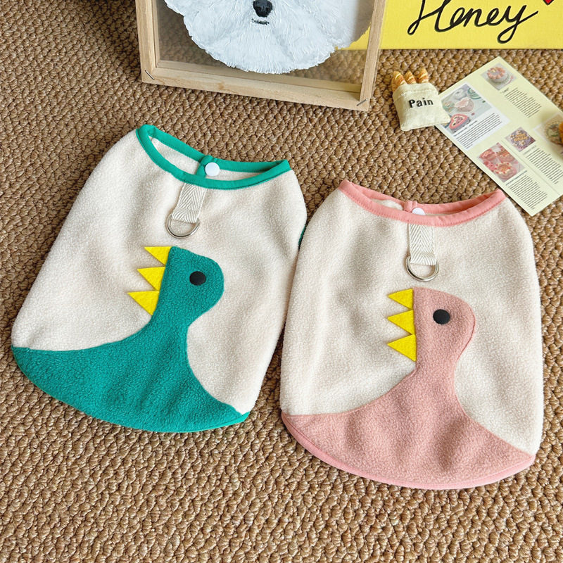 秋冬装新款宠物狗狗恐龙马甲衣服泰迪比熊雪纳瑞小型犬狗猫咪衣服