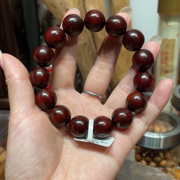 小叶紫檀手串/手链绝**仓印度小叶紫檀1.5