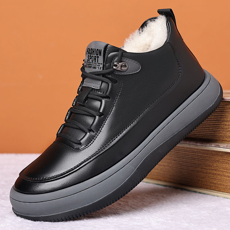 回力新高帮鞋男秋冬季2023新款休闲运动板鞋男士加绒加厚雪地棉鞋