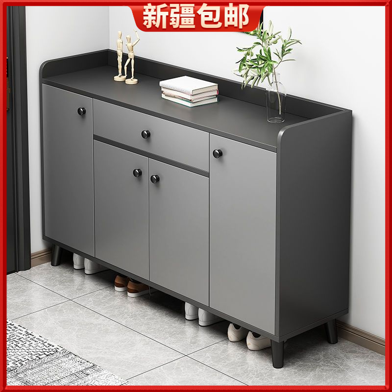 新疆包邮鞋柜家用门口入户收纳储物柜楼道靠墙玄关一体柜鞋架