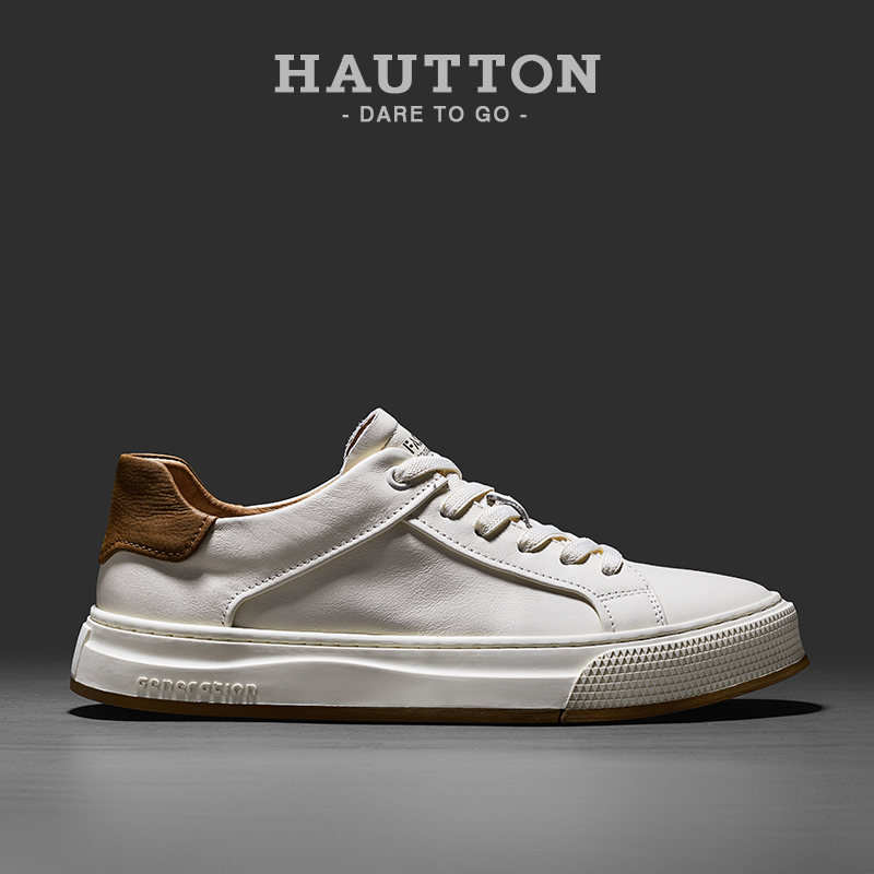 老钱风上班男鞋时尚真皮板鞋男士男式休闲鞋百搭旅游鞋931XB3105