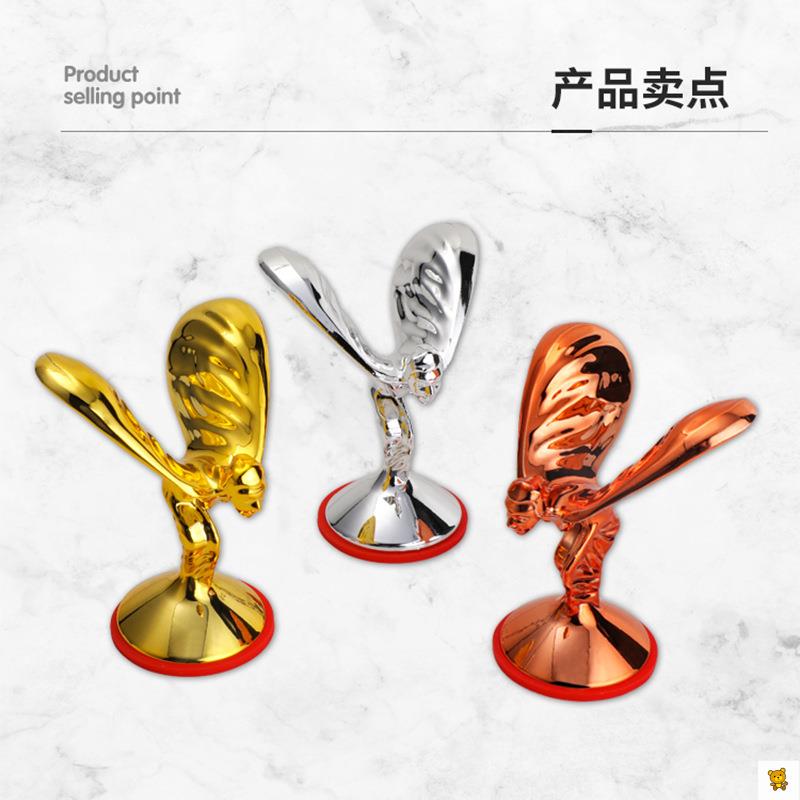 劳斯车标模型莱斯立标炒菜锅小金人锅盖把手车标锅锅把摆件锅把手