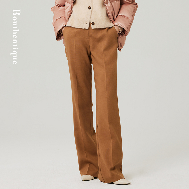 Bouthentique【璞凡缇】高级感通勤休闲春季直筒长裤223451P1M47