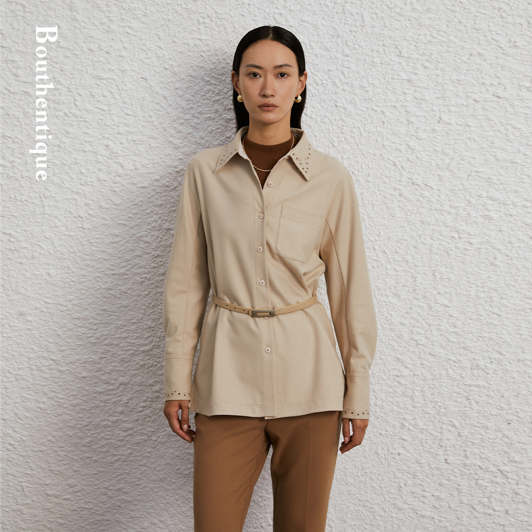 Bouthentique【璞凡缇】高级感通勤百搭时尚气质衬衫222421N2R22