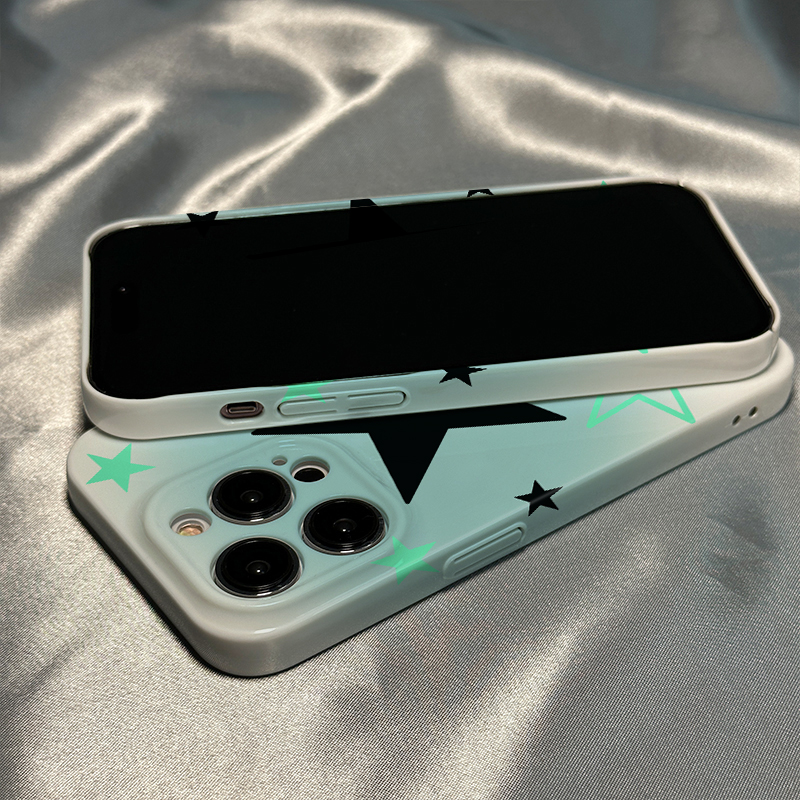 黑色星星适用14苹果手机壳iPhone13Promax菲林壳11高颜值12全包XR