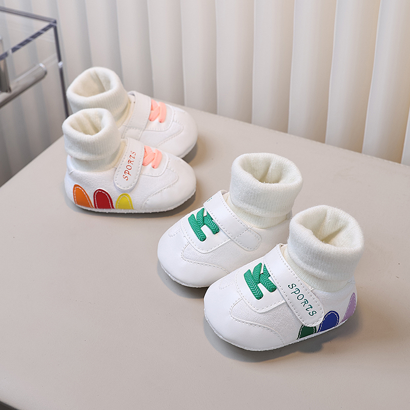 婴儿鞋子春秋冬0-1岁男女宝宝3-6-9个月新生儿鞋袜一体不掉跟护脚