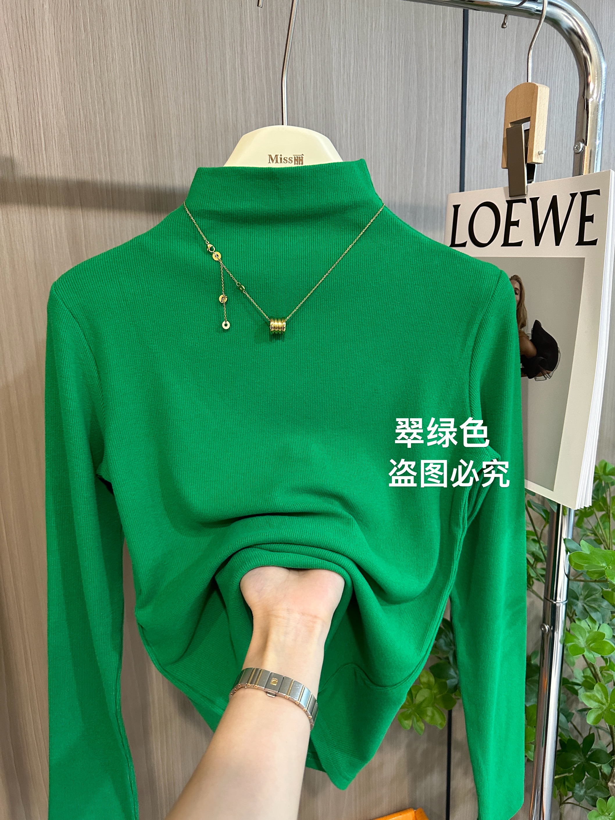 【精品双面绒】半高领打底衫女内搭长袖T恤女修身显瘦秋冬保暖上衣