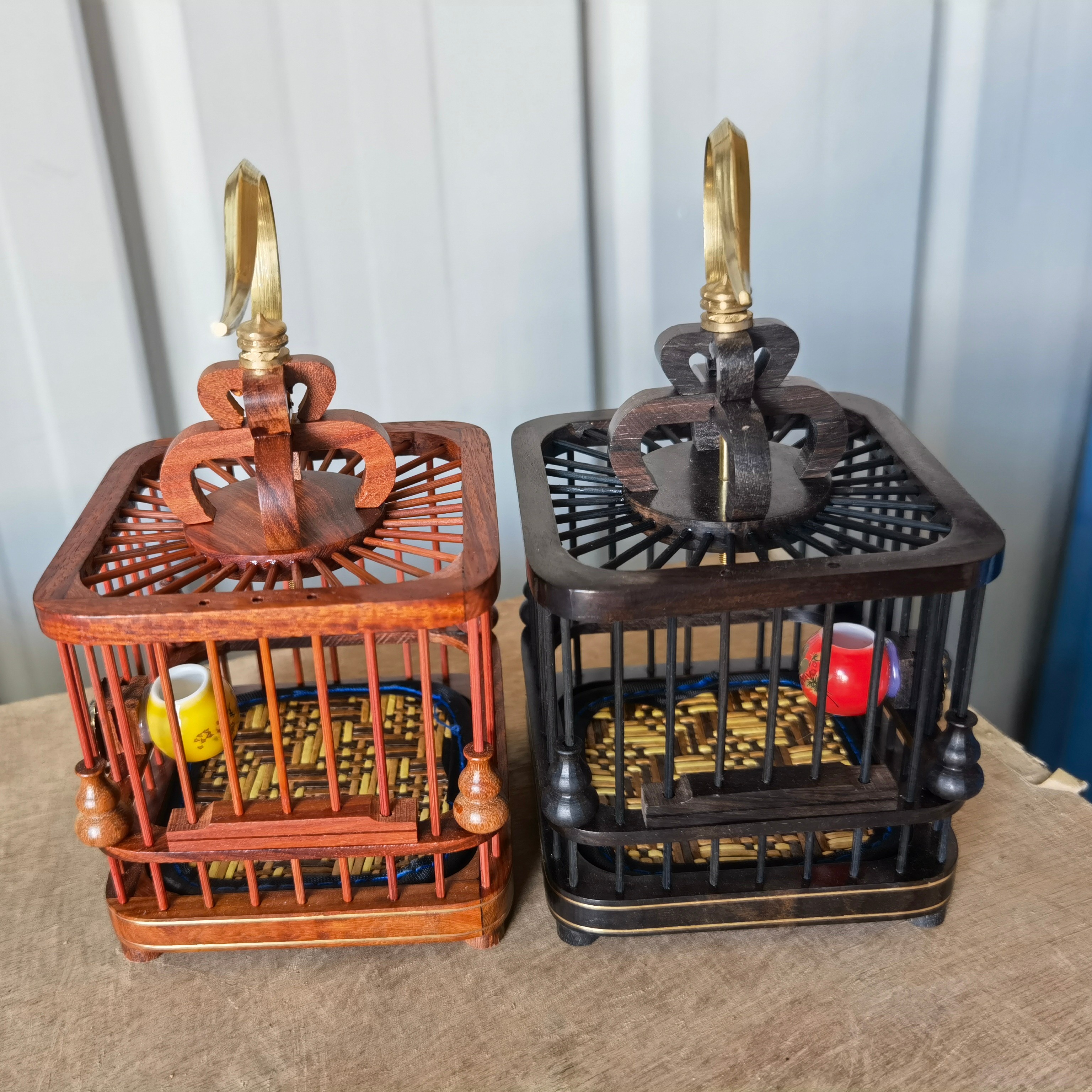 方形大钩带葫芦蝈蝈笼手工制品