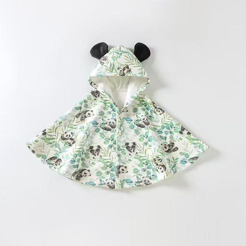 新生儿秋冬洋气外出带帽加绒加厚保暖披风斗篷