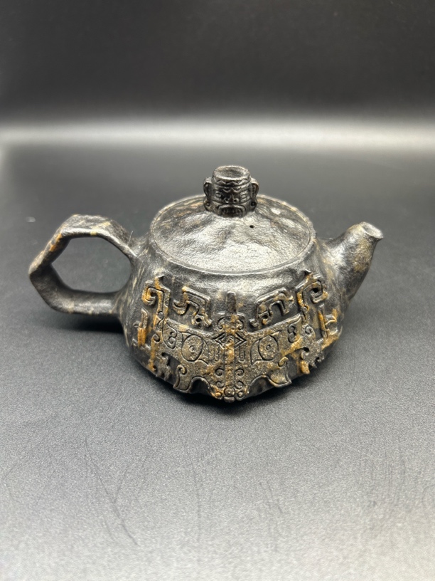 冰碛岩石壶精品壶《仿古壶》一壶一杯 仿古雕刻 容量120毫升