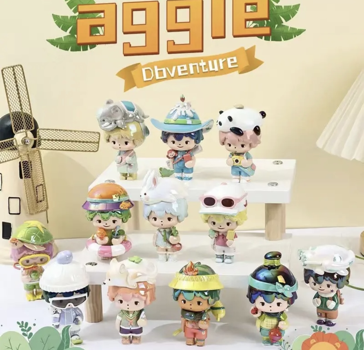 （正版整端12个~阿吉弟弟2代电镀版）潮玩手办摆件收藏潮玩盲盒