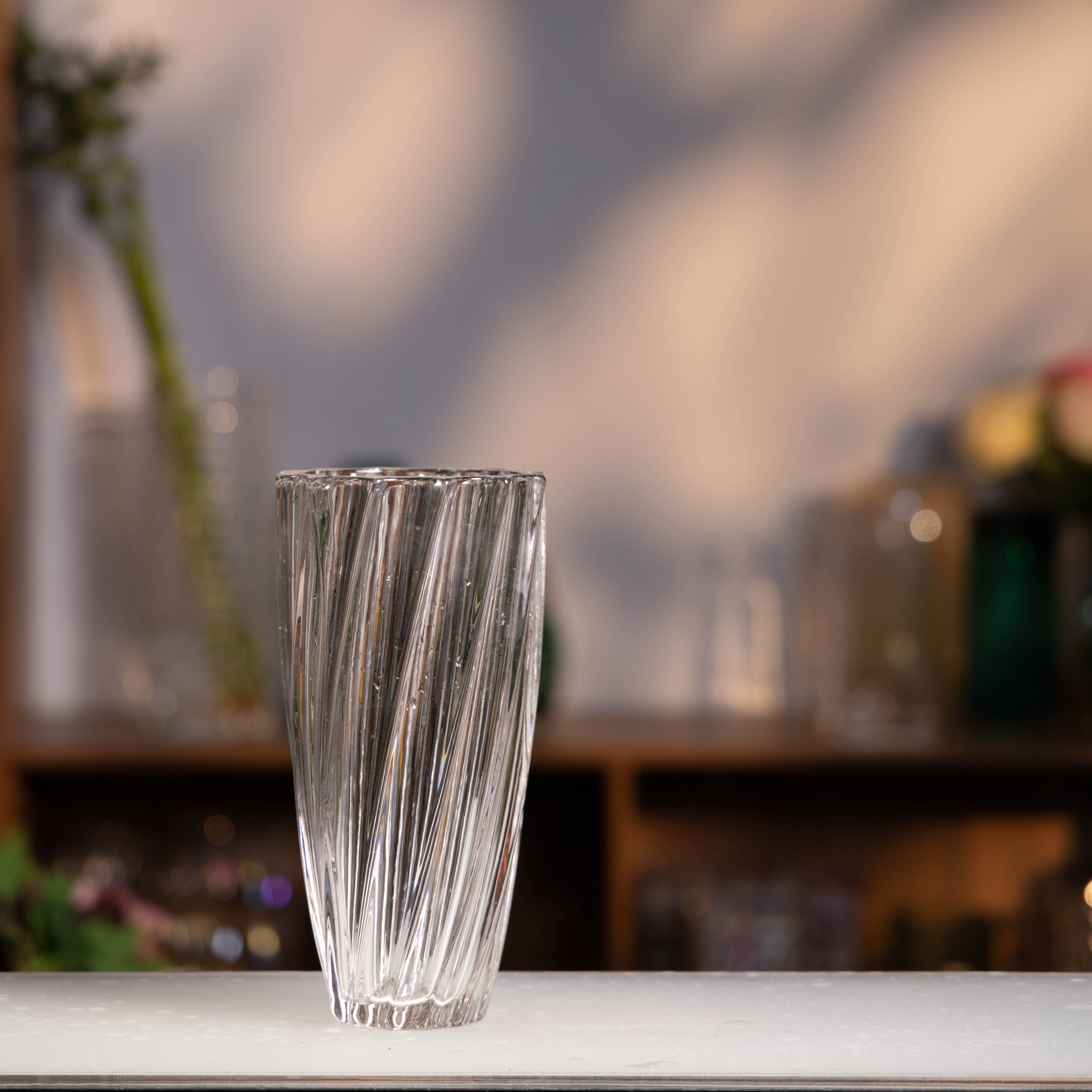 洛川 | 欧式加厚水晶玻璃花瓶玫瑰百合插花摆件餐厅书桌装饰品