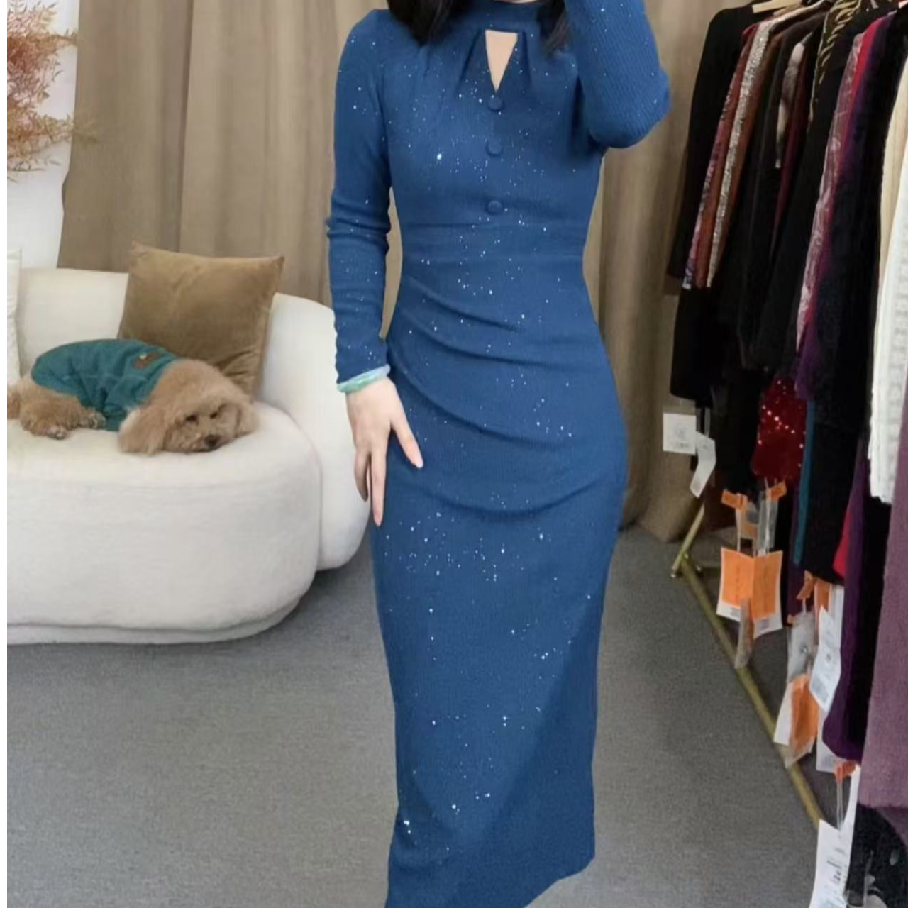 气质显瘦女人味高级感连衣裙YF981