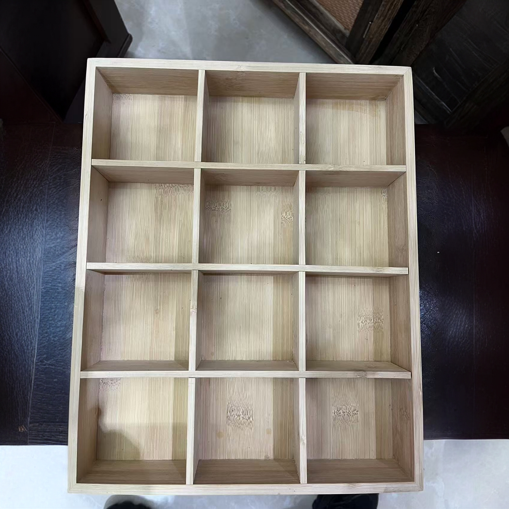 全竹木12空格盒子长34*27*5