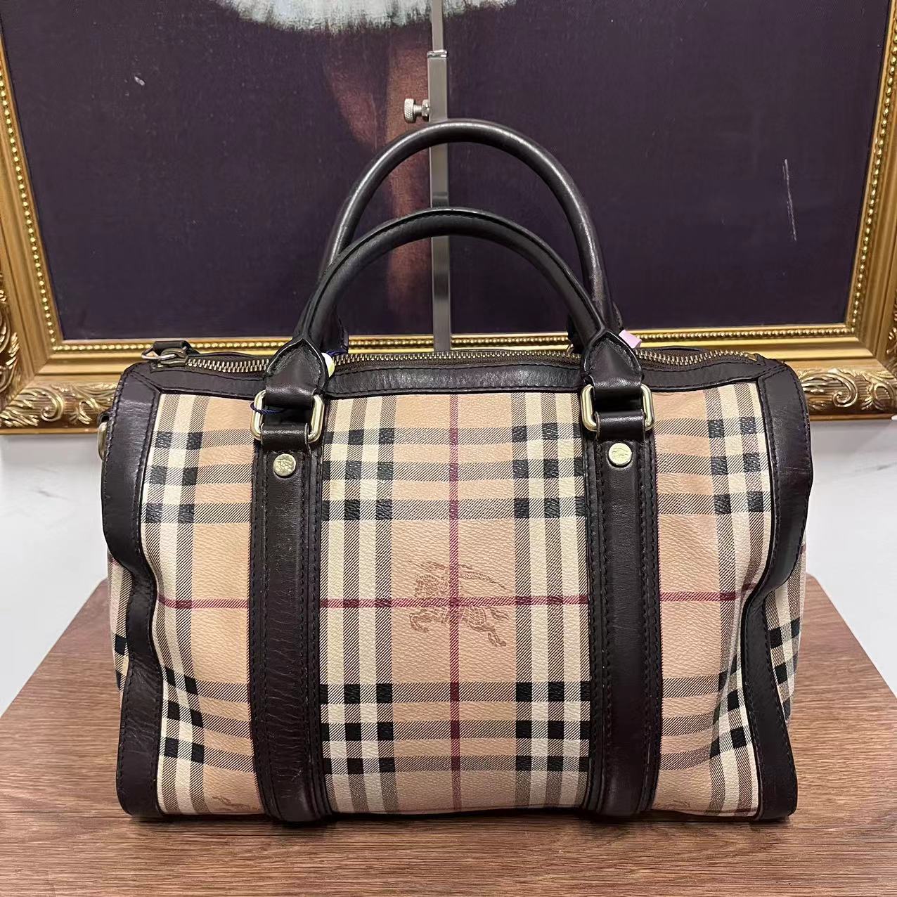 95新 BURBERRY/博柏利 巴宝莉斜挎包/81087经典单肩