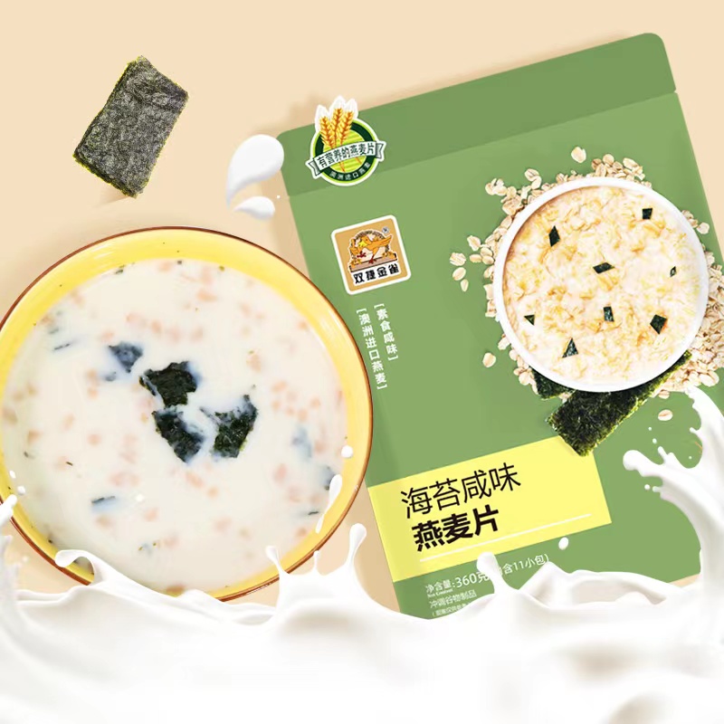 双捷金雀海苔咸味燕麦片360g