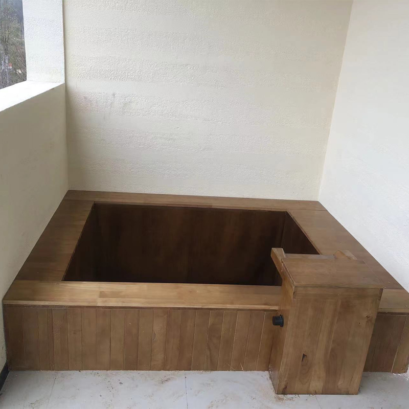 酒店橡木泡澡木桶浴桶洗澡沐浴盆美容泡澡桶木质成人定制民宿浴缸