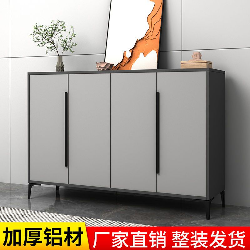 轻奢现代全铝合金鞋柜家用门口阳台户外防水防晒储物门厅柜无甲醛