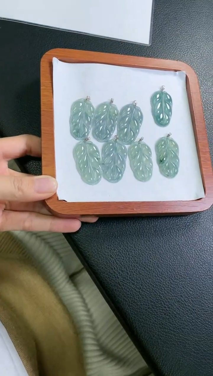 【闪购商品】翡翠挂件18K金镶嵌CSD2387-L2叶子单件多样性发