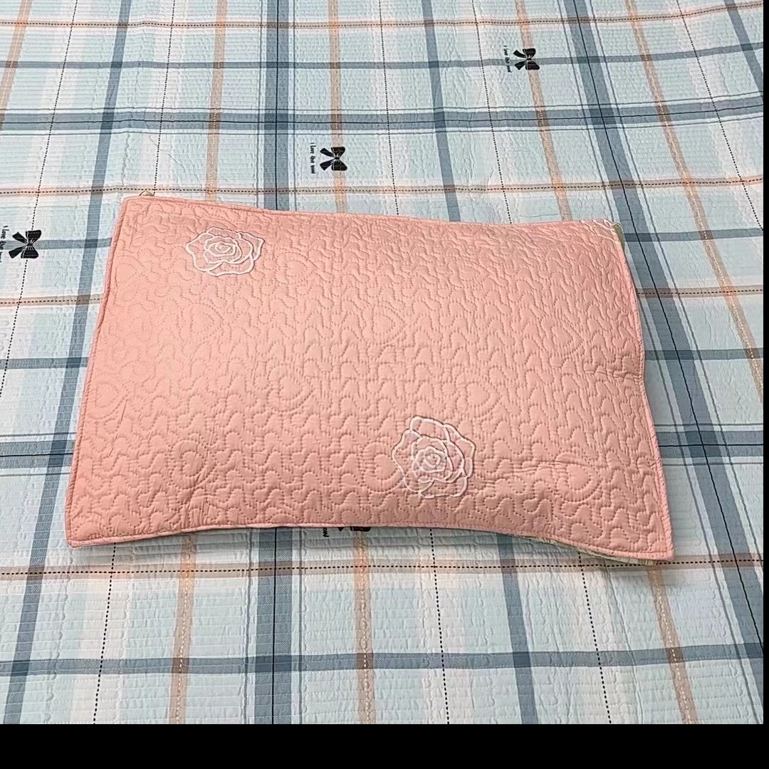 48/74粉丝浮力粉花加厚可机洗透气吸汗不变形四季枕套