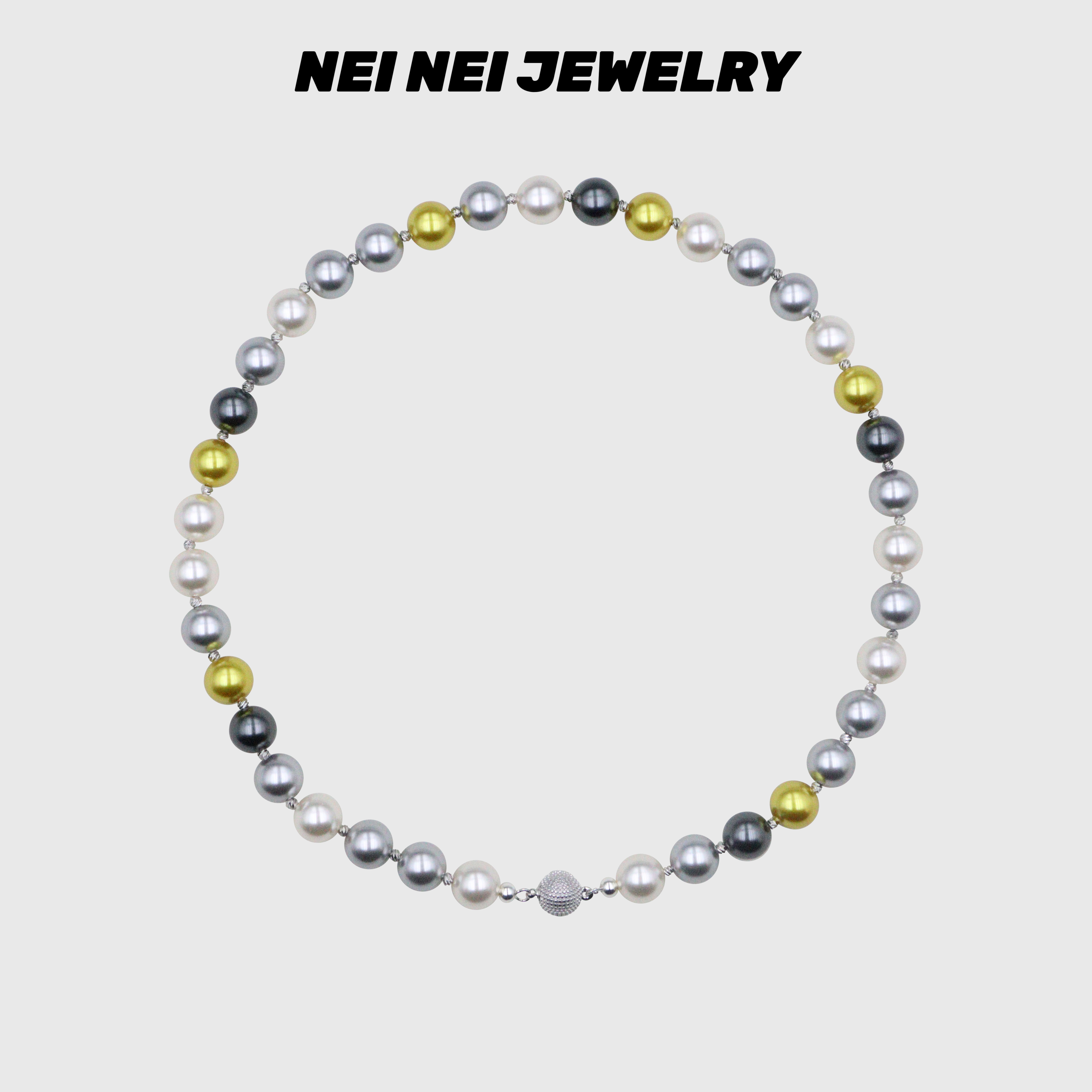 【爆浆蜜糖】施家珠珠小众轻奢混色炫彩复古项链 