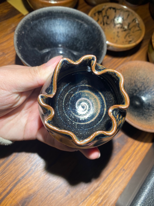 异形杯莲花建盏柴烧