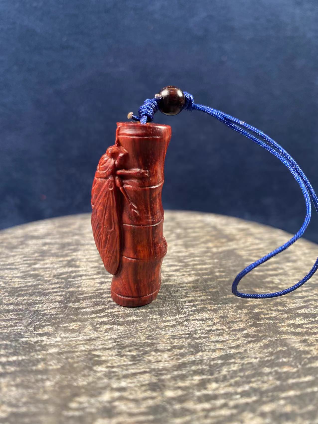 印度小叶紫檀一鸣惊人手机挂/钥匙挂 文玩好物【明善檀】