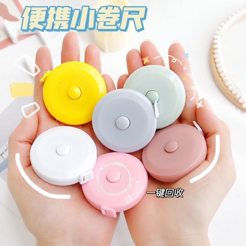 可爱北欧小卷尺简约随身软皮尺身高尺测量胸围臀围腰围衣尺子
