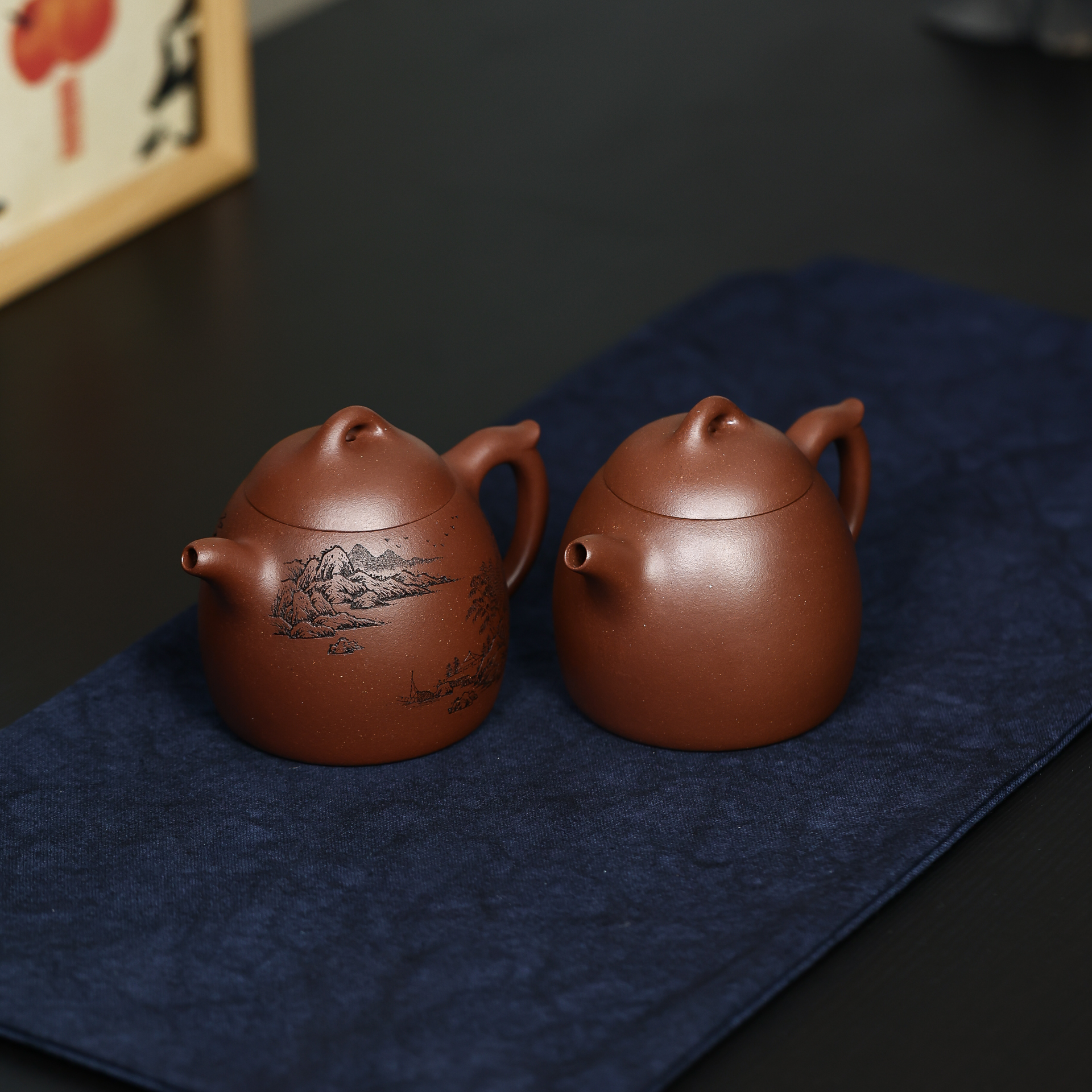 【秦权壶】210cc 黄龙山原矿老紫泥 精工半手 