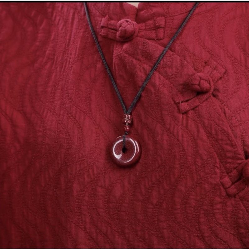 高含量朱砂紫金砂【平安扣吊坠】时尚百搭设计款项链 挂件