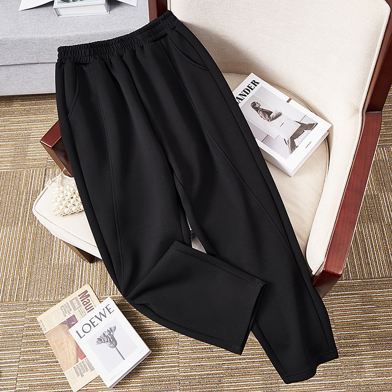 K6239微胖女生春秋新款百搭休闲裤2024大码女裤宽松显瘦加肥裤子