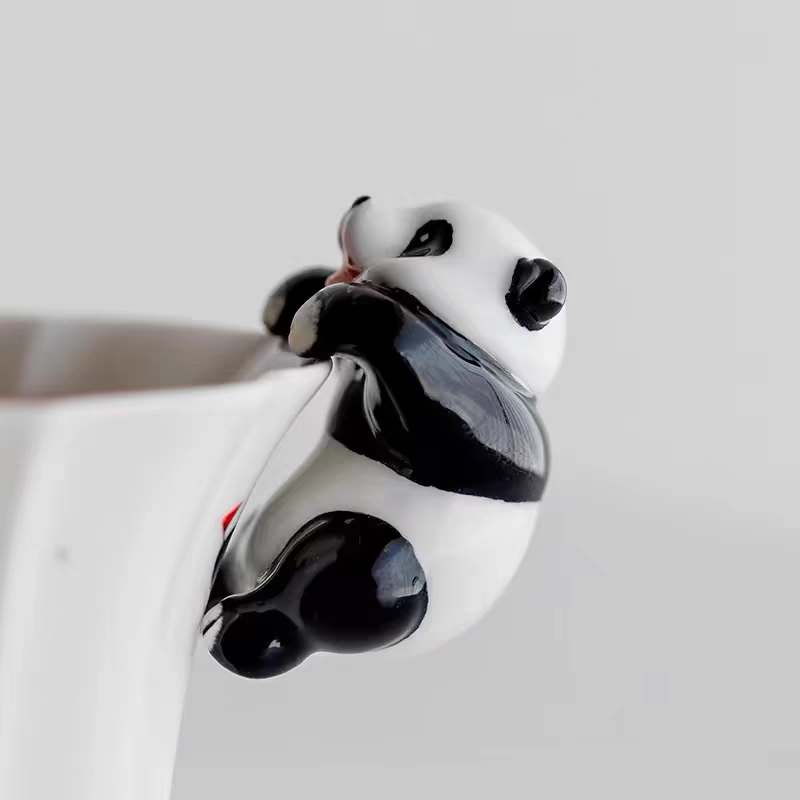 小熊猫陶瓷茶杯茶具创意挂件可爱家用茶宠功夫茶具零配件