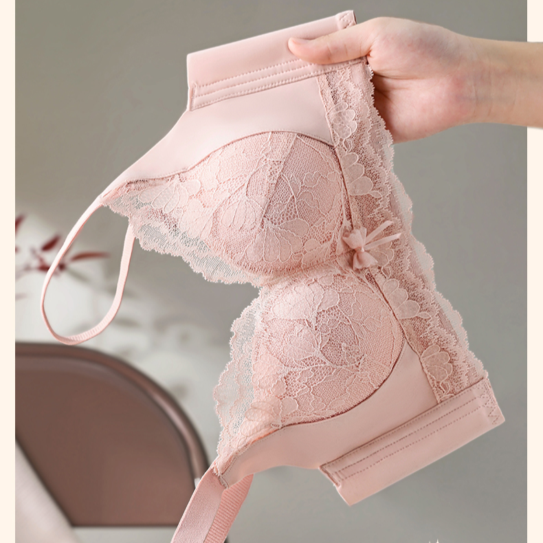 美容院内衣女小胸罩显大提拉聚拢上托无钢圈收副乳调整型夏季文胸