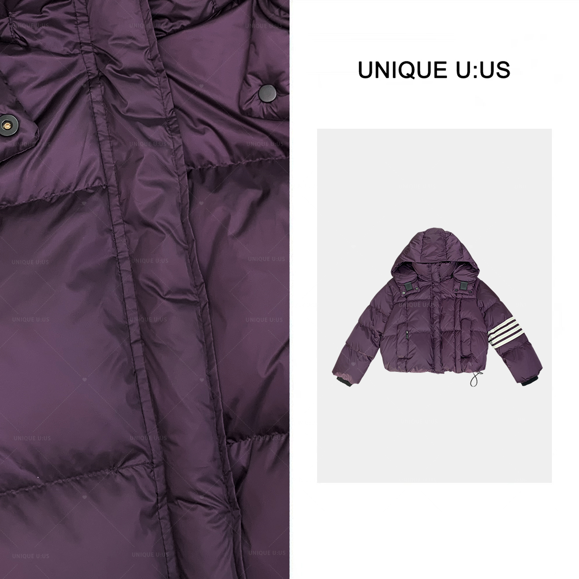 GSL【布朗日记】冬季时尚女装连帽保暖羽绒服-2411219