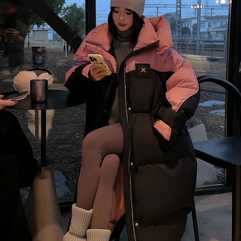 2025年新款韩版时尚棉服女冬季中长款宽松洋气加厚大被子加厚棉衣