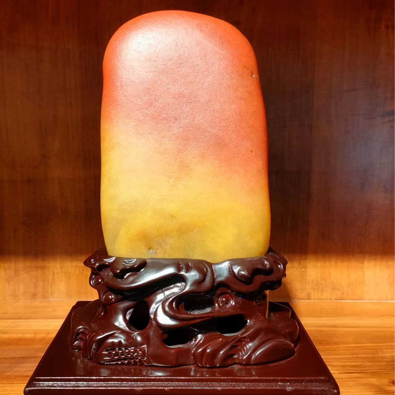 直播专用大号玄关陶瓷中式手工奇石桌面摆设定制创意工艺品雕刻