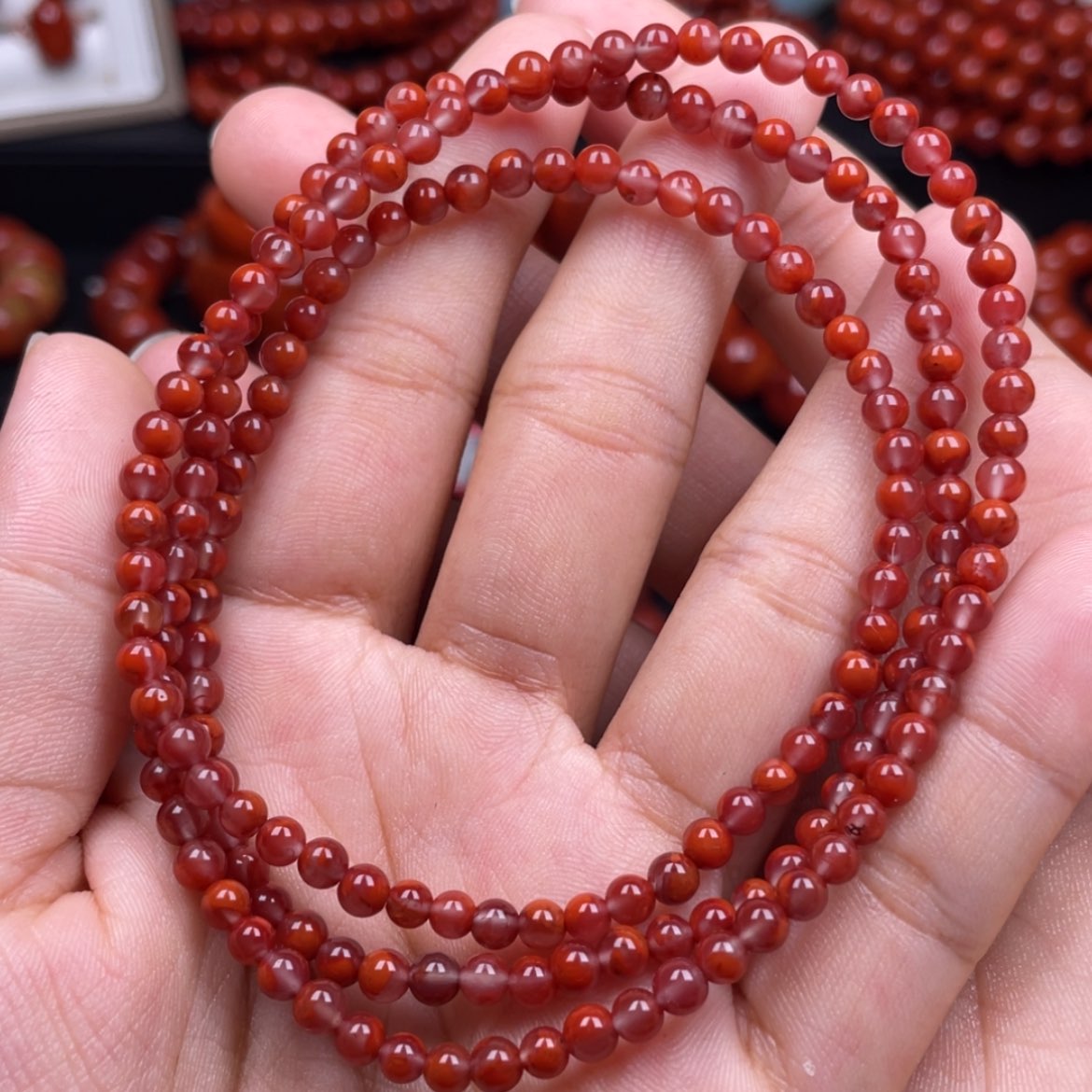 【闪购商品】南红玛瑙珠宝奇石未镶嵌多圈4