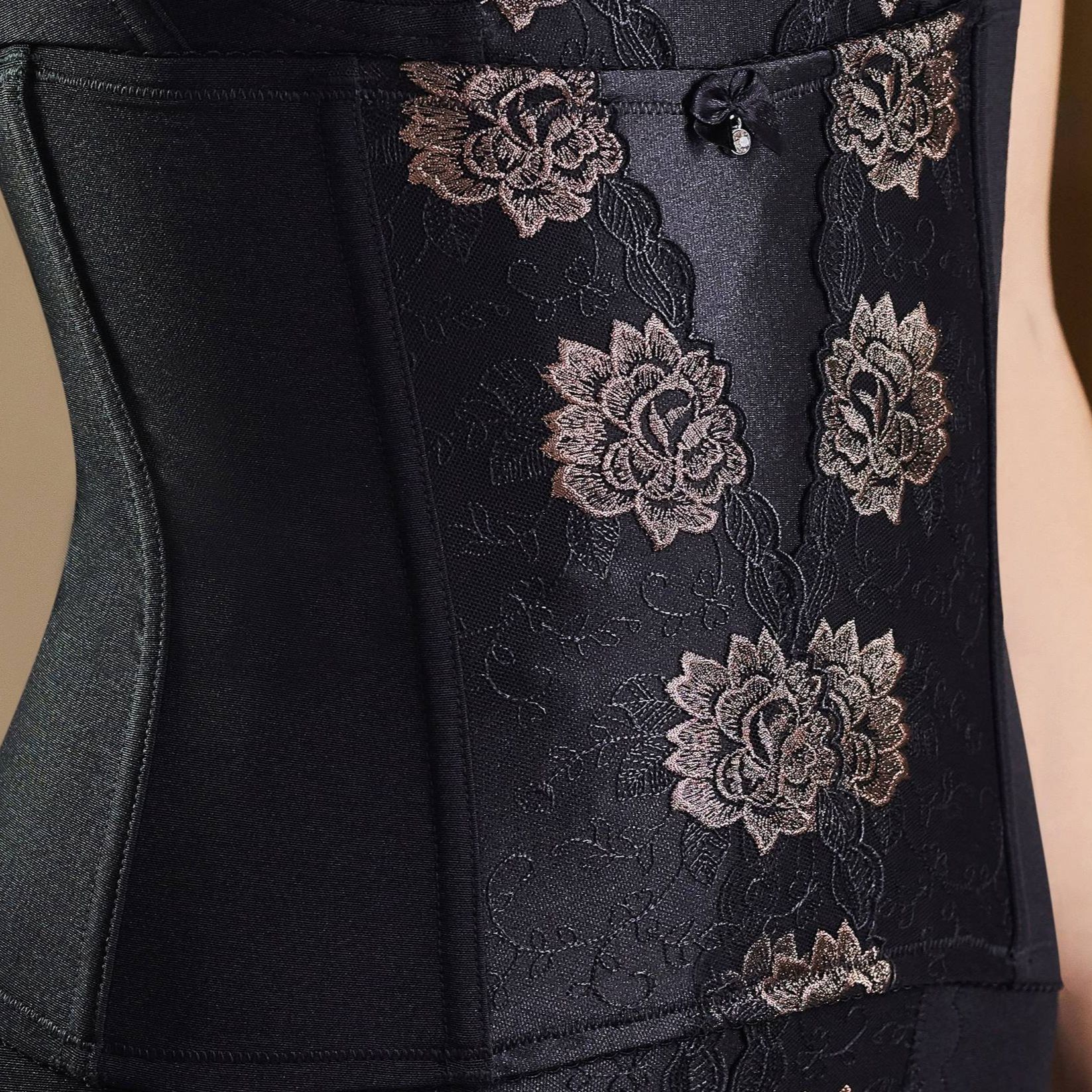 美丽领先活性炭纤维腰夹百搭蕾丝显瘦束身塑形收腹裤刺绣腰封