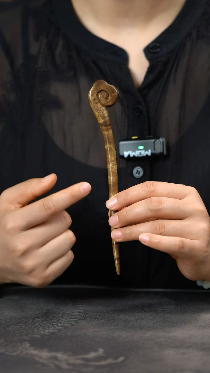 【闪购商品】金丝楠木雕4满花精工发簪