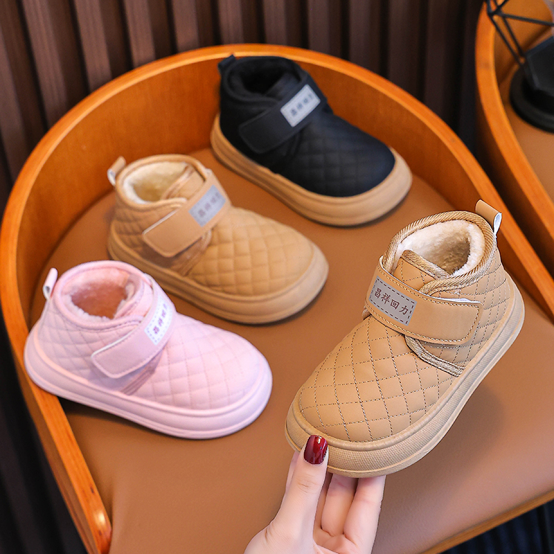 冬季儿童雪地靴男童女童加绒短靴加厚保暖童鞋宝宝棉新款靴子商品图