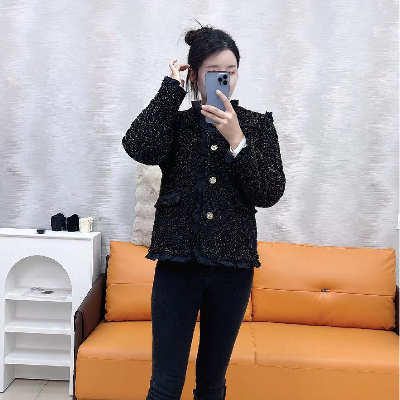 女款加绒加厚重工小香风可家居可外穿套装