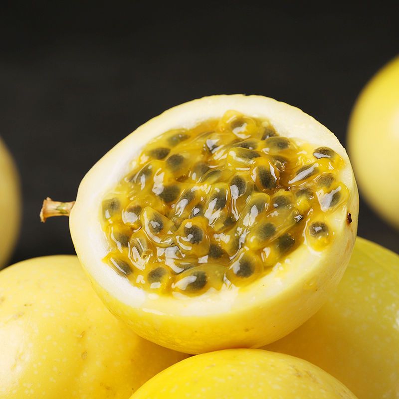 钦蜜9号黄金百香果水果越黄越皱皮越香甜3斤4.5斤 70-110g