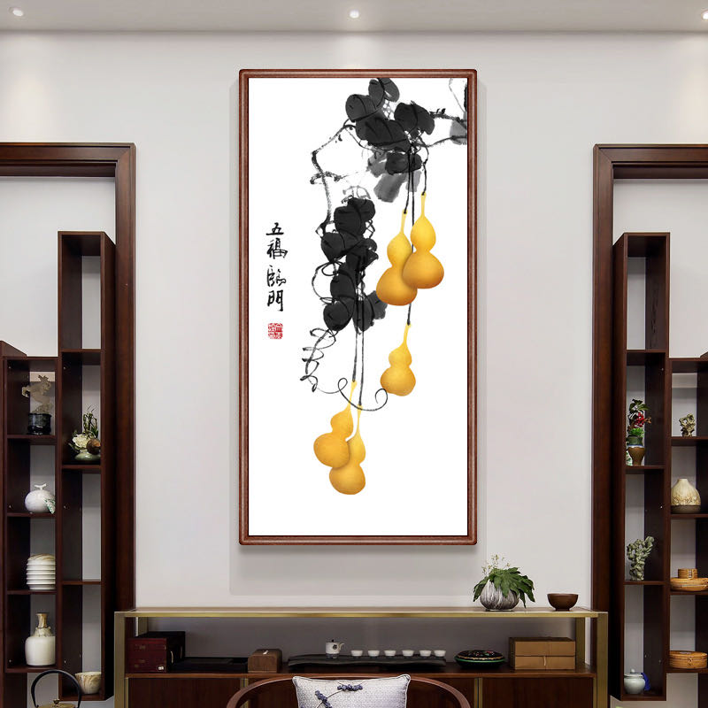 葫芦五福临门十字绣（12种颜色，非满绣）有两个尺寸