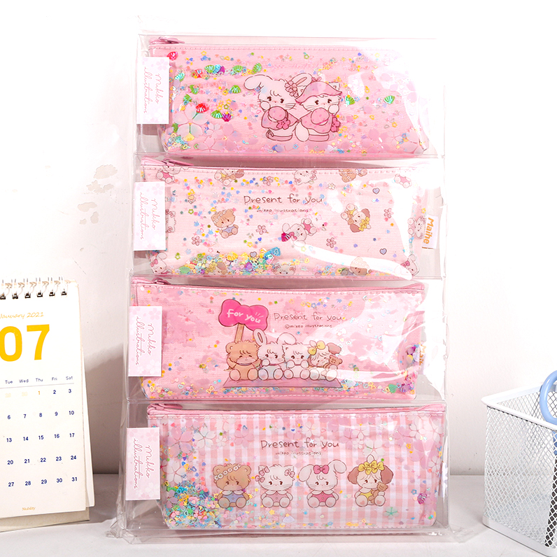 憨小姐【mikko樱花季倒梯形笔袋MHR070028】