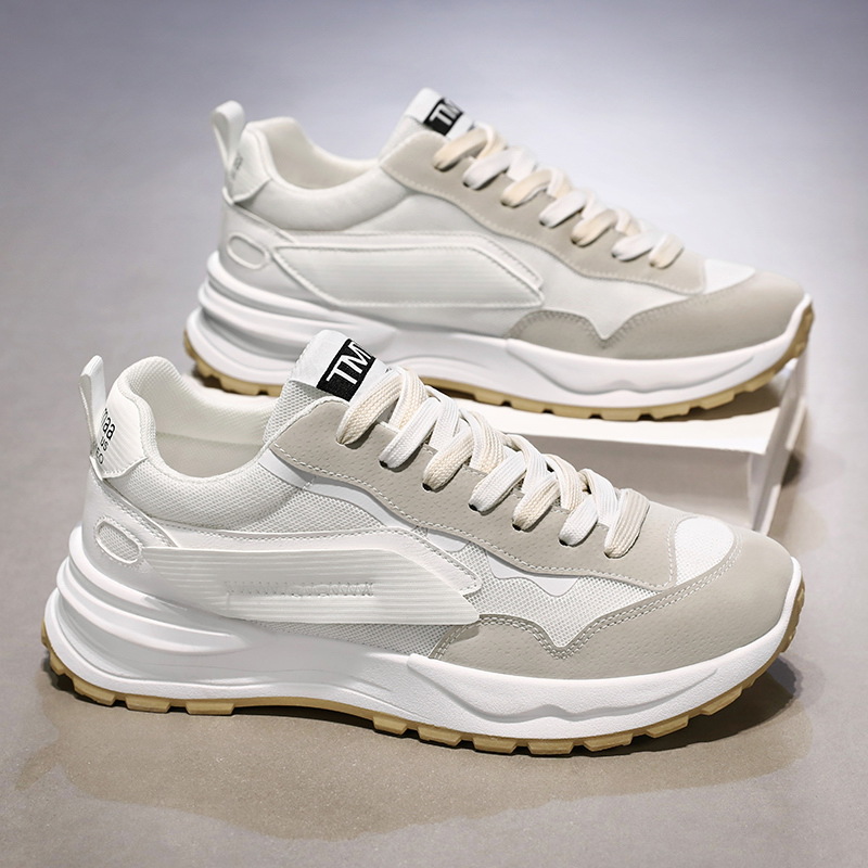 夏季男鞋2024新款透气网面小白鞋男士运动鞋韩版百搭休闲老爹鞋男