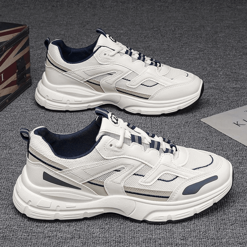 2024男鞋新款网面学生运动休闲跑步防臭青少年老爹潮鞋百搭时尚